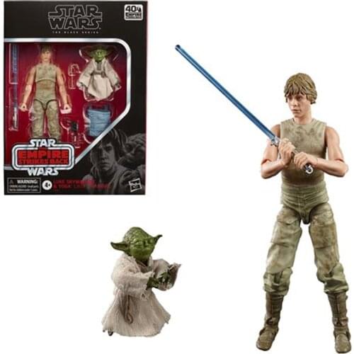 6inch Hasbro Star Wars Black series Luke Skywalker Yoda anime action & toy figures model toys for children