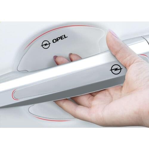 8Pcs Transparent Car Exterior Door Handle Bowl Cover Stickers For Opel Astra J G H K Insignia Corsa D Vectra C Zafira B Vivaro E