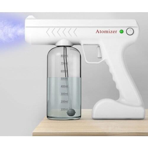 800ML Disinfectant Sprayer New Blue Light Nano Steam Spray Gun USB Disinfectant Atomizer Sterilizing Large Capacity Accessories