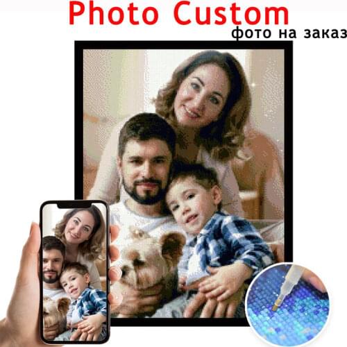 Photo Custom Diamond Painting Full Square/round Drill Make Your Own Cross Stitch Rhinestone Wall Art Picture for Home Decoration