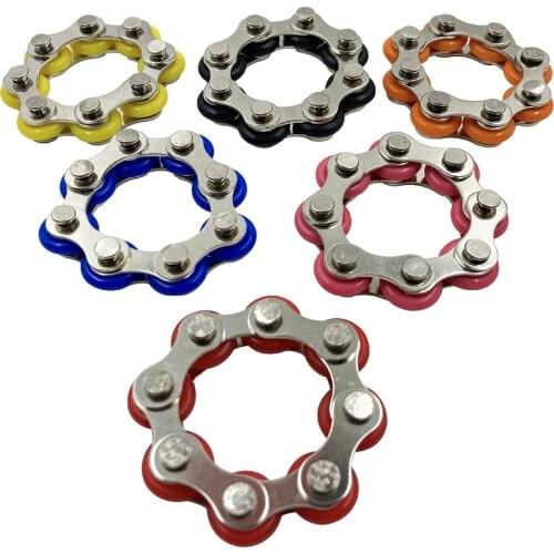 Anti Stress Bicycle Chain Fidget Toy For Kids/Adult Bike Chain Fidget Spinner Bracelet Anxiety Relief Gadget 6/8/12-link