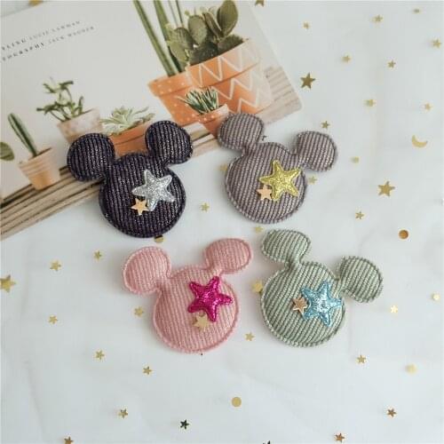 10PCS Padded Cloth Cartoon Appliques Geometric Star For DIY Hat Clothes Leggings Sewing Supplies Children Headwear Decor Patches