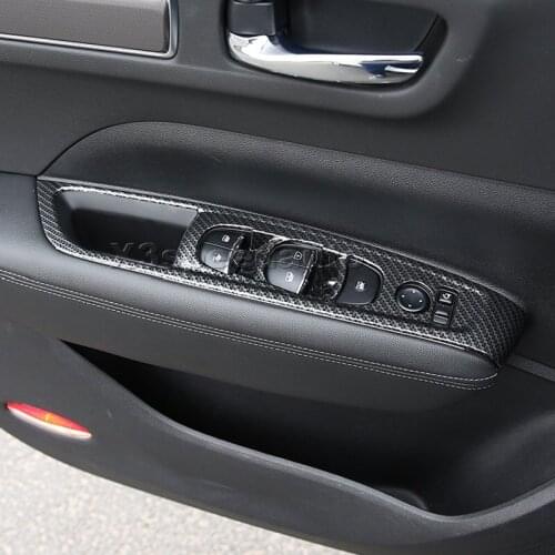 Car-styling Inner Door Armrest Window Lift Button Cover Trim 4 Pcs For Renault Koleos 2017