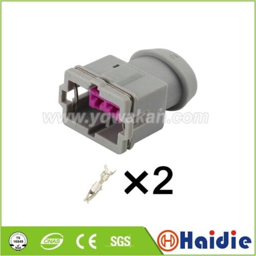 Free shipping 5sets 2pin auto electric plastic housing plug wiring harness cable unsealed connector
