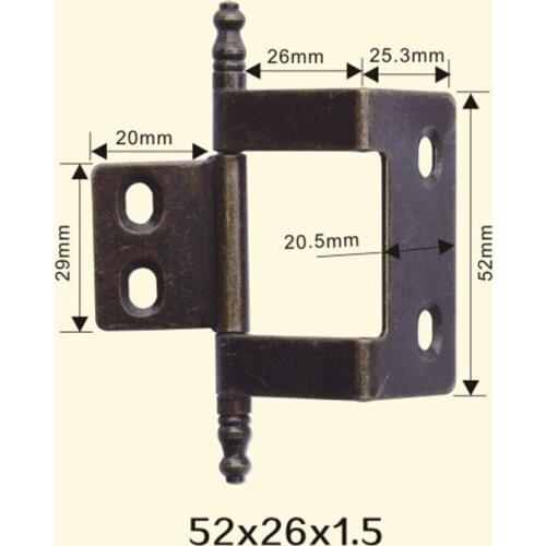 Freeshipping 52*26*1.5mm Iron Metal Hinge Sewing Machine Folding Table Furniture Flip Tray Hinges Big Door Hinges