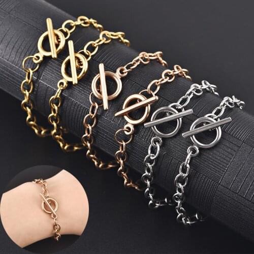 Stainless Steel Bracelet Chain For DIY Fashion Women Men Jewelry Bracelet Making Jewelry Finding Accessories 19cm