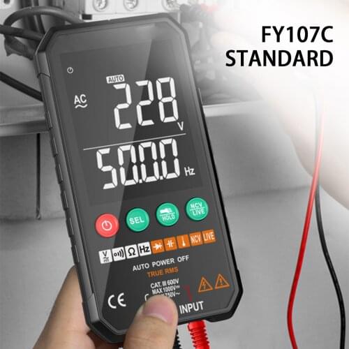 Digital Multimeter High-precision Intelligent Anti-burning Small Portable Universal Meter FY107B/C Voltage Meter