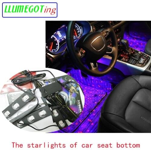 Colorful Voice Control RGB Starlight Strip Light Full of Stars for Car LED Interior Atmosphere Decorative Foot Light Lamp