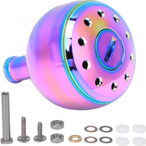Colorful fishing power knob reel aluminium alloy modification handle reel fishing wheel handle rocker arm power knob reel
