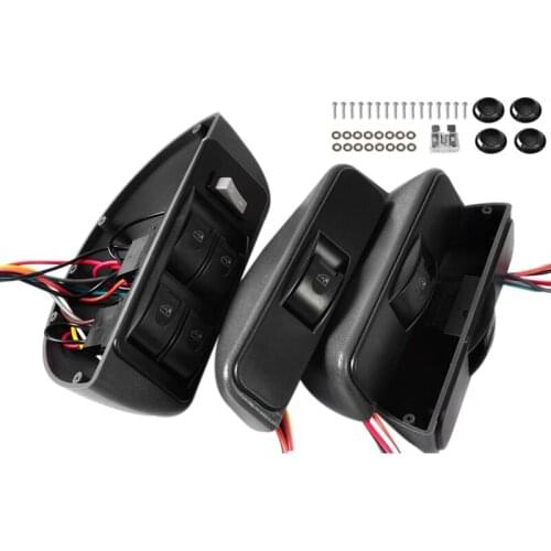 NEW-12V Car Universal Crescent Power Window Switch Kit 4-Door Power Window Switch Car Window Kit