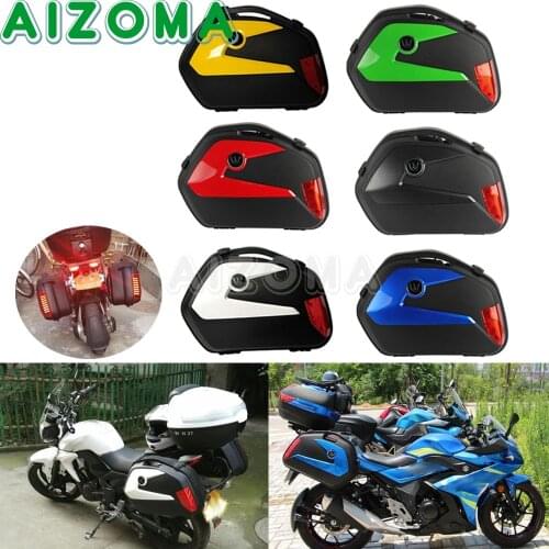 For Honda CB500 Yamaha Kawasaki Suzuki DL650 GW250 GSXR GSX-R V-Storm 20L Side Panniers Case Box Luggage Saddle Bags Toolbox 2PC