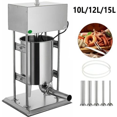 VEVOR 12L Electric Sausage Stuffer Multispeed Stainless Steel Filler 28LBS