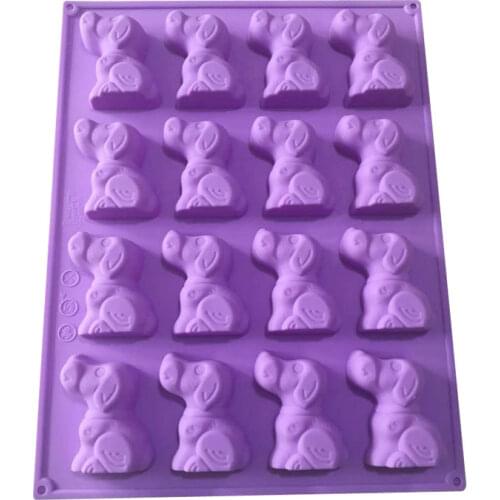 16 Cavities Puppy Dog 3d Silicone Mold Handmade Soap Mold Cute Animals Fondant Cake Chocolate Mold Cookie Stencil