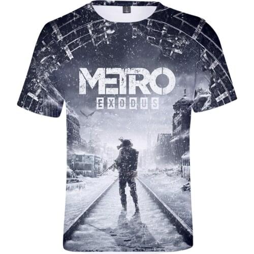 Hot Metro Exodus Subway Leaving T Shirt 3D Print Men/Women/Kids T-shirt Spring Summer Tshirt Boys Casual T Shirts Clothes