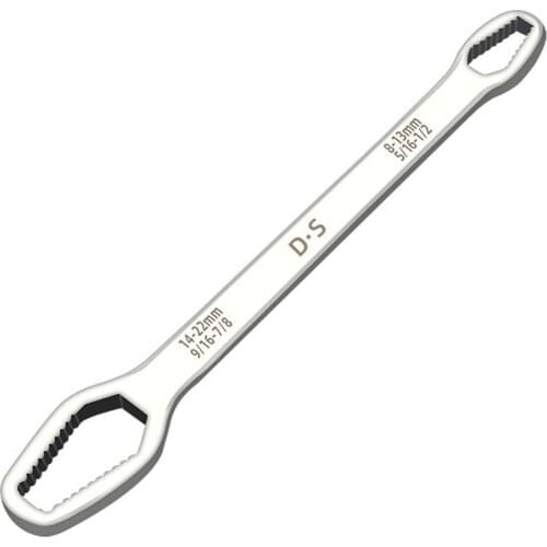 Home Car Bike Ratchet Wrench Universal Wrench 8-22mm Double Head Wrench Set Screws Nuts Spanners Repair Hand Tools