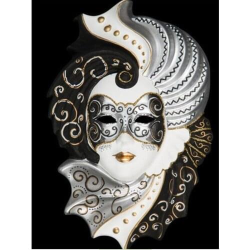 Halloween diamond mosaic embroidery woman mask painting rhinestone wall sticker decor diamond drawing art needlework handcraft