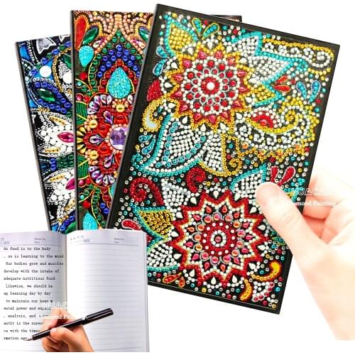 HUACAN DIY Diamond Painting Notebook Special Shaped A5 Diary Book Diamond Art Kits Mosaic Diamond Embroidery