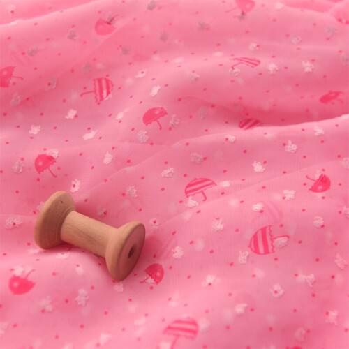 Quality Chiffon patchwork Umbrella bouquet jacquard material Dress, scarf, baby clothes fabric