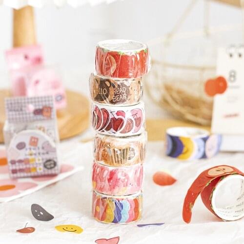Kawaii Scrapbooking Washi Tape Cute Decorative Masking Tape Journal Diary Stickers Korean Stationery 013