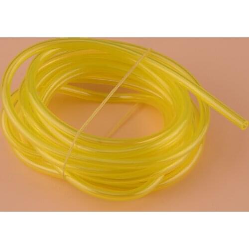 LETAOSK 10 Feet 3MM Plastic Petrol Fuel Gas Line Pipe Hose for Trimmer Chainsaw Blower Semitransparent Yellow 6617