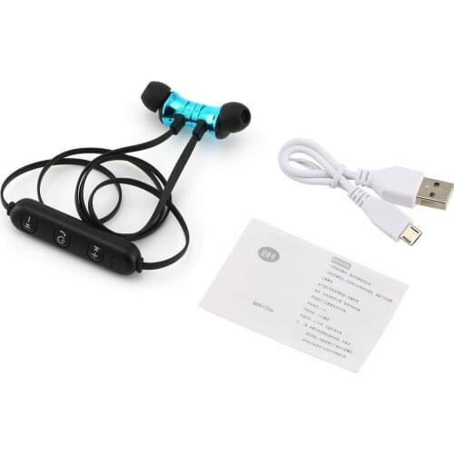 Magnetic Wireless Bluetooth Earphone Stereo Sports Waterproof Earbuds Wireless in-ear Headset with Mic For IPhone 7 Samsung