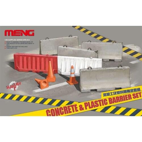 Meng Model 1/35 SPS-012 CON CRETE PLASTIC BARRIER SET plastic model kit