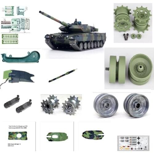 Metal Track Driving Wheel Main Wheel Surface Bottom Turret Inducer 3889-1 RC Battle Tank Part For 1:16 German Leopard 2 A6