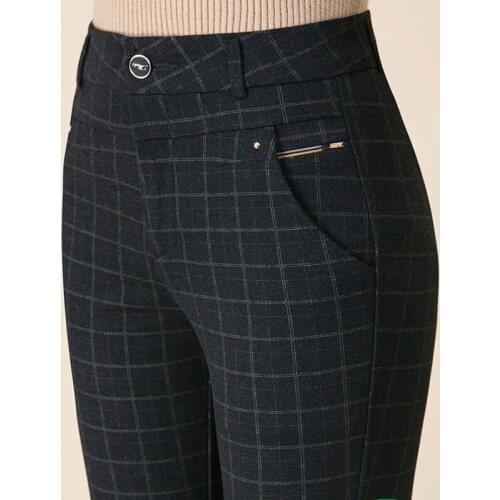 MLNRFZ Women's Plaid Trousers