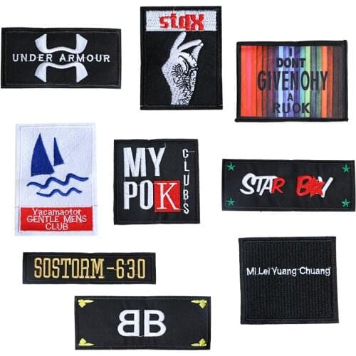 Fashion decoration patch sailboat letter icon Embroidered Applique Patches For kawaii clothes DIY Iron on Badges on a backpack