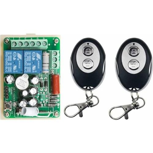 New AC220V 2CH Wireless Remote Control Switch System 1*Receiver + 2 *ellipse shape Transmitters for Appliances Gate Garage Door