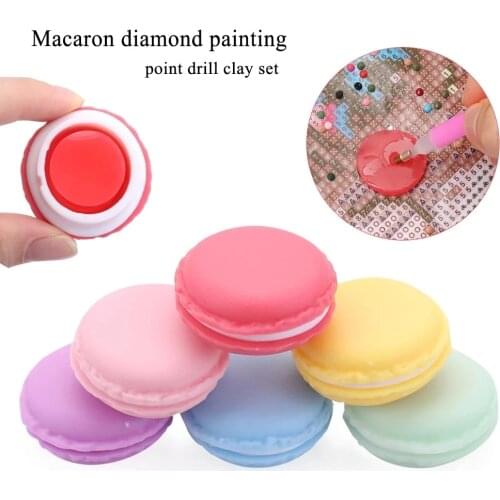 New Macaron Diamond Painting Clay Storage Box Drill Clay Embroidery Cross Stitch Storage Box DIY Nail Tools