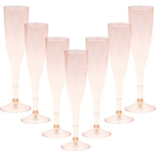 Plastic Champagne Cups Disposable Clear Glasses for Party Plastic Toasting Glasses Mimosa Glasses Wedding Party 20 Packs