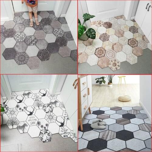Mats Carpet Anti-Slip Outdoor DYI Style Custom Nordic Kitchen Bathroom Silk Home Indoor Decoration Entrance Door Mats