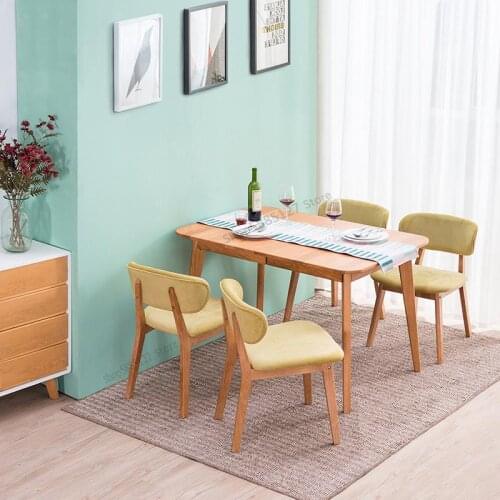 Nordic Dining Chair Home Backrest Chair Modern Minimalist Restaurant Leisure Chair Solid Wood Chair Creative Desk Chair