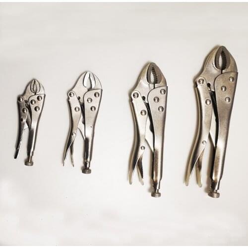 Locking Pliers 4/5/7/10 Inch Round Nose Adjustable Vice Grips Curved Jaw Mole Welding Tool Nippers Set