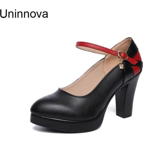 Women Pointed Toe Platform High Heels Match Color Mary Janes Cheongsam Shoes Chinese Qipao Dress Shoes Uninnova WP129