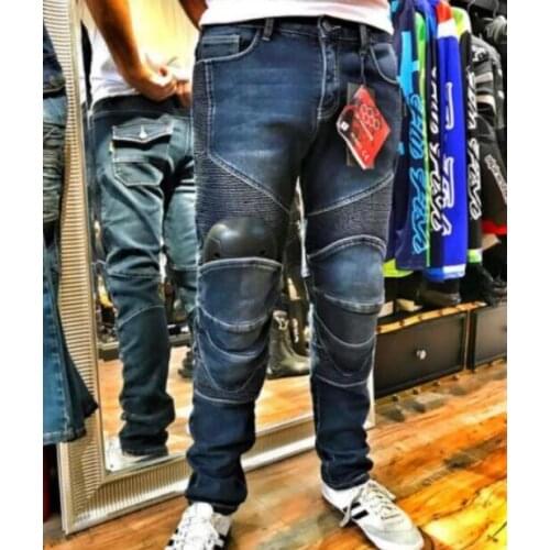 Winter new thickening plus velvet warm riding jeans anti-fall Knight motorcycle pants