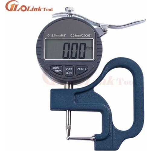 0.01mm Electronic Tube Thickness Gauge 0-10mm Digital Tube Micrometer Thick Gauge Pipe Dial Indicator Width Measure Tools