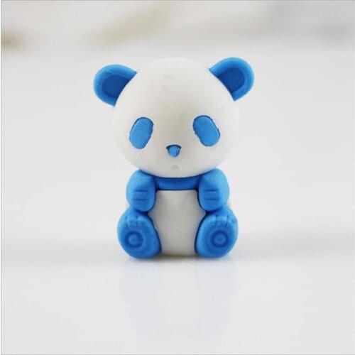 2Pcs/lots Cute Panda Rubber Eraser Cute Stationery Animal Cartoon Erasers For Kid School Supplies Gifts