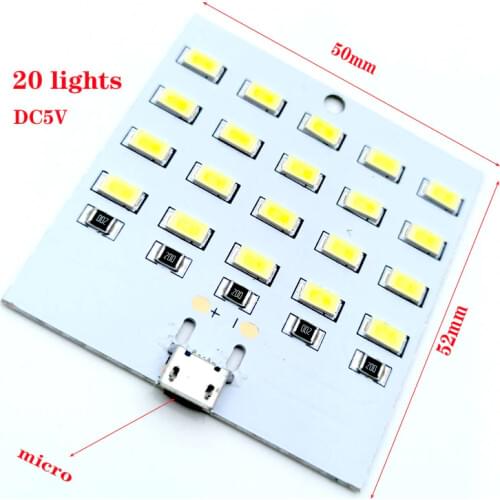 2PCS LED ChipFor Indoor Outdoor DIY Kit 20 beads LED lamp board USB mobile lamp floor stand emergency night lamp
