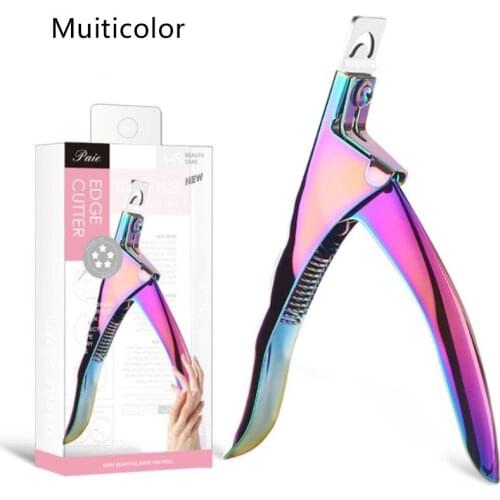 3 Colors U Shape Cutting Nail Art Clippers French False Nail Tip Edge Cutters Stainless Steel Trimmers DIY Manicure Tool Supplie