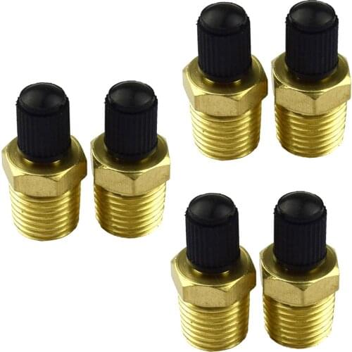 6pcs / Pack 1/4 "NPT MPT Brass Schrader Valve Filling Compressor Tank