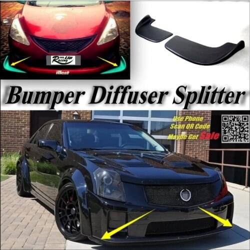 Car Splitter Diffuser Bumper Canard Lip For Cadillac BLS 2005~2010 Tuning Body Kit Front Deflector Car Flap Fin Chin Reduce