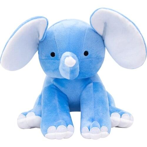 30cm Height Large Big Ears Plush Elephant Pillow Toy Cute Stuffed Colorful Elephant Animals Baby Kids Accompany Doll Xmas Gifs