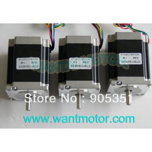 Cheap CNC! 3PCS Nema23 with, 6-Leads 18.9Kgcm ,270 oz-in ,1.8Degree, 78mm CNC NEMA 23 Stepper Motor of Wantai