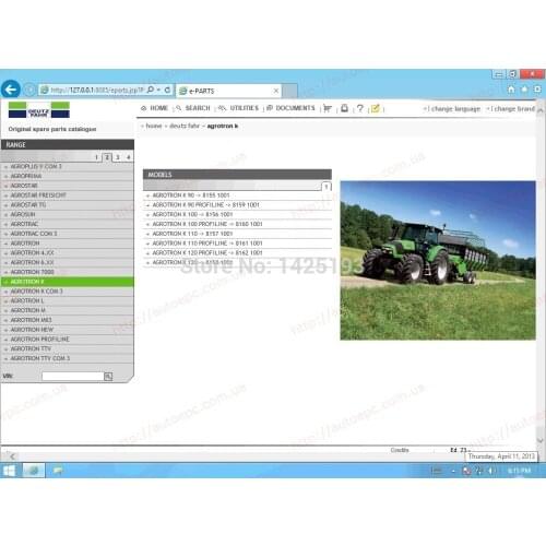 Deutz-Fahr, Hurlimann, Lamborgi, Same SDF [04/2014] ALL brands