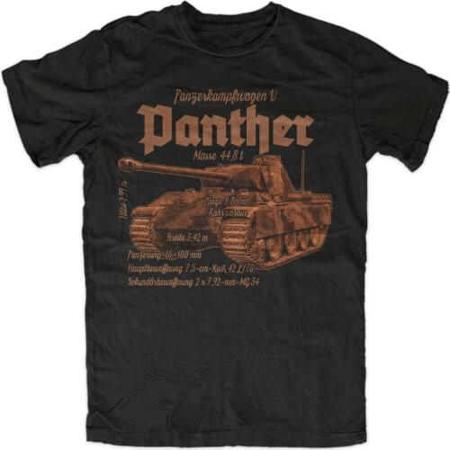 Panther Premium T-Shirt Germany Panzer March, Grenadier, Tactical, Army Cotton O-Neck Short Sleeve Mens T Shirt SZ S-3XL