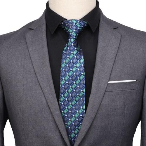 SHENNAIWEI 7cm neckties corbatas tie for men Shirt accessories jacquard Striped Mens gift