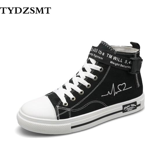 TYDZSMT Sneakers for Women Vulcanized Shoes Lace-up Casual Canvas Shoes Size 35-44 Breathable High Top Men Shoes Tenis Feminino