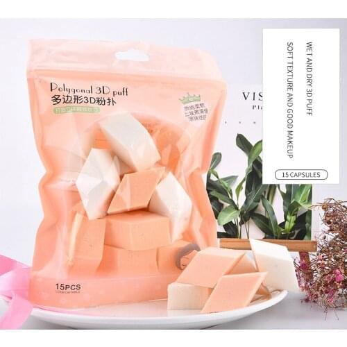 15pcs Makeup Sponge Cosmetic Makeup Puff Set Dry And Wet Dual-use For Foundation Concealer Cream Soft SBR Latex Puff